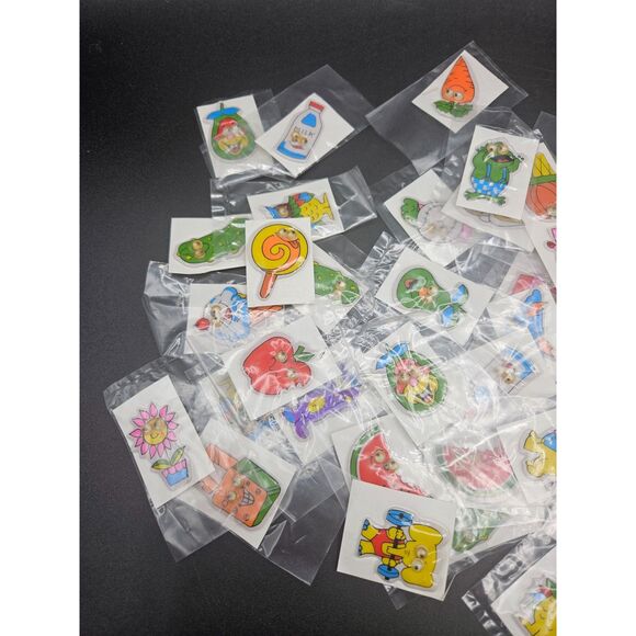 Vintage Puffy Googly Eye Sticker Lot Animals Food 41 pieces - Picture 2 of 3